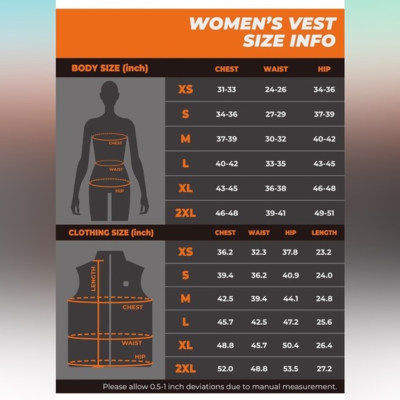 ORORO Quilted Heated Best Grey Medium Water Resistant Zip Front/Pockets NWT - Picture 17 of 17